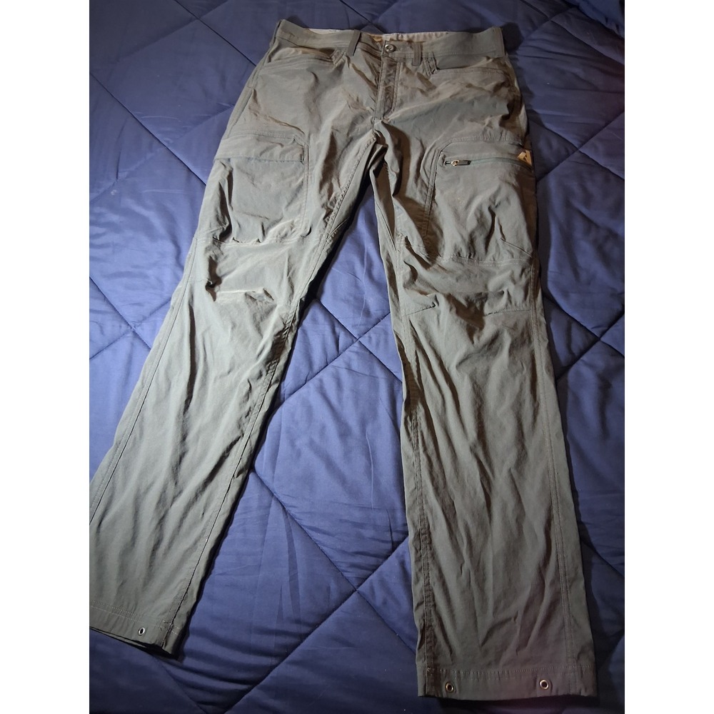 Eddie Bauer First Ascent Mens 36x34 Guide Pro Hiking Pants Gray Technical Cargo
